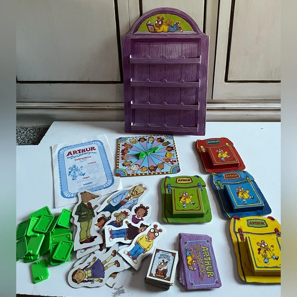 Vintage ‘96 Milton Bradley Arthur Goes to the Library board game memory match